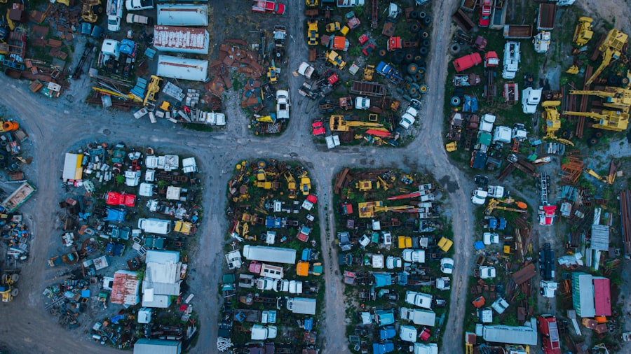 Salvage yard assets awaiting digital processing
